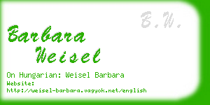 barbara weisel business card